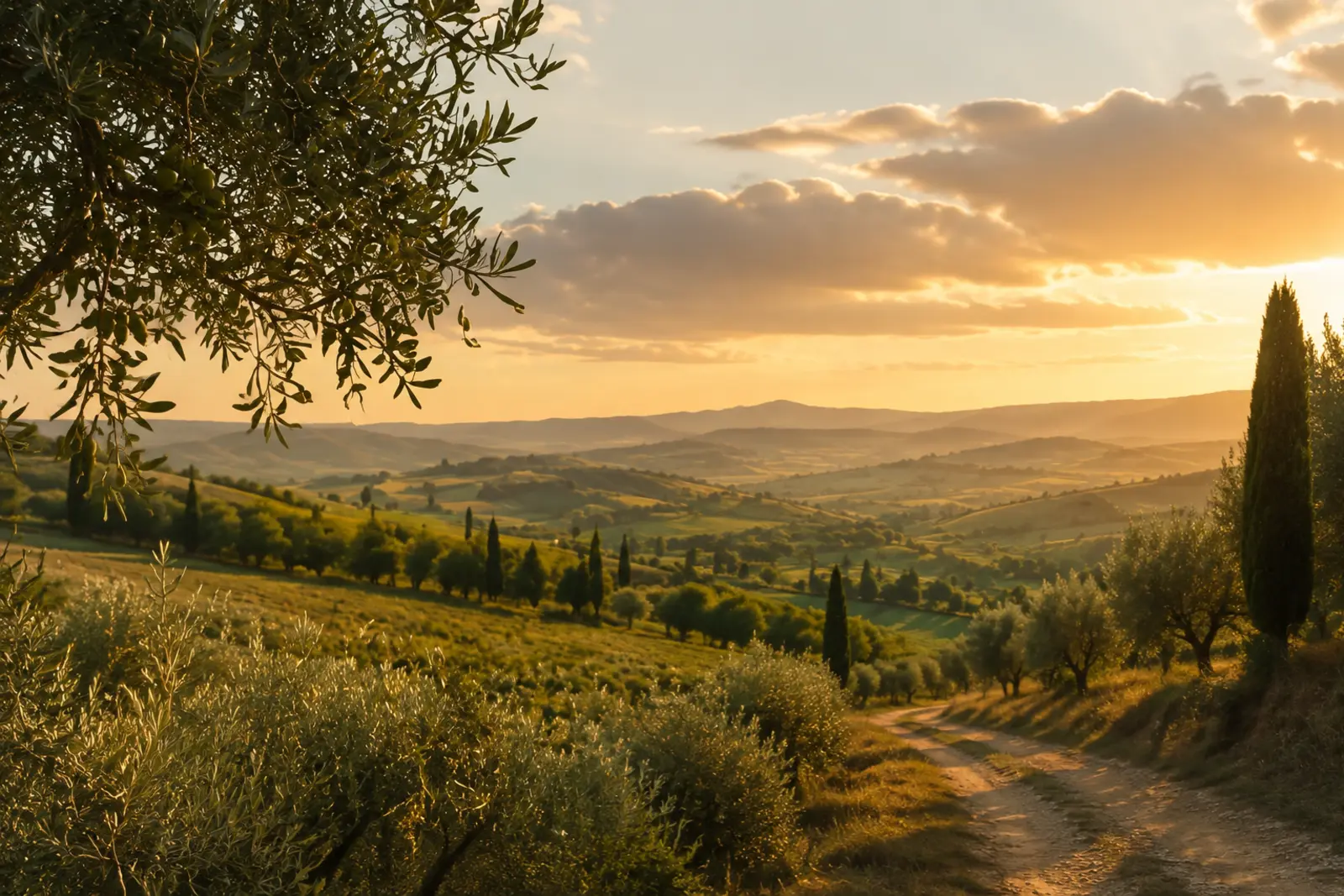 Paesaggio toscano illustrativo